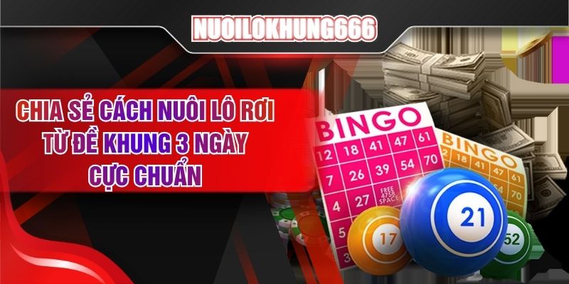 Chia Sẻ Cách Nuôi Lô Rơi Từ Đề Khung 3 Ngày Cực Chuẩn