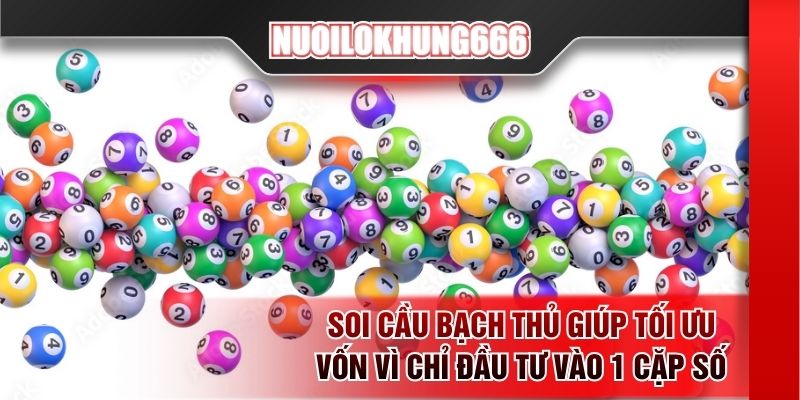 Soi cầu Bạch thủ giúp tối ưu vốn vì chỉ đầu tư vào 1 cặp số