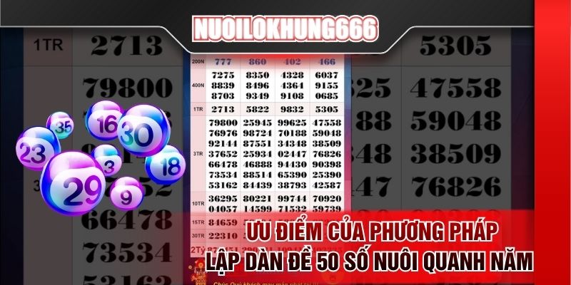 Ưu điểm của phương pháp lập dàn đề 50 số nuôi quanh năm 